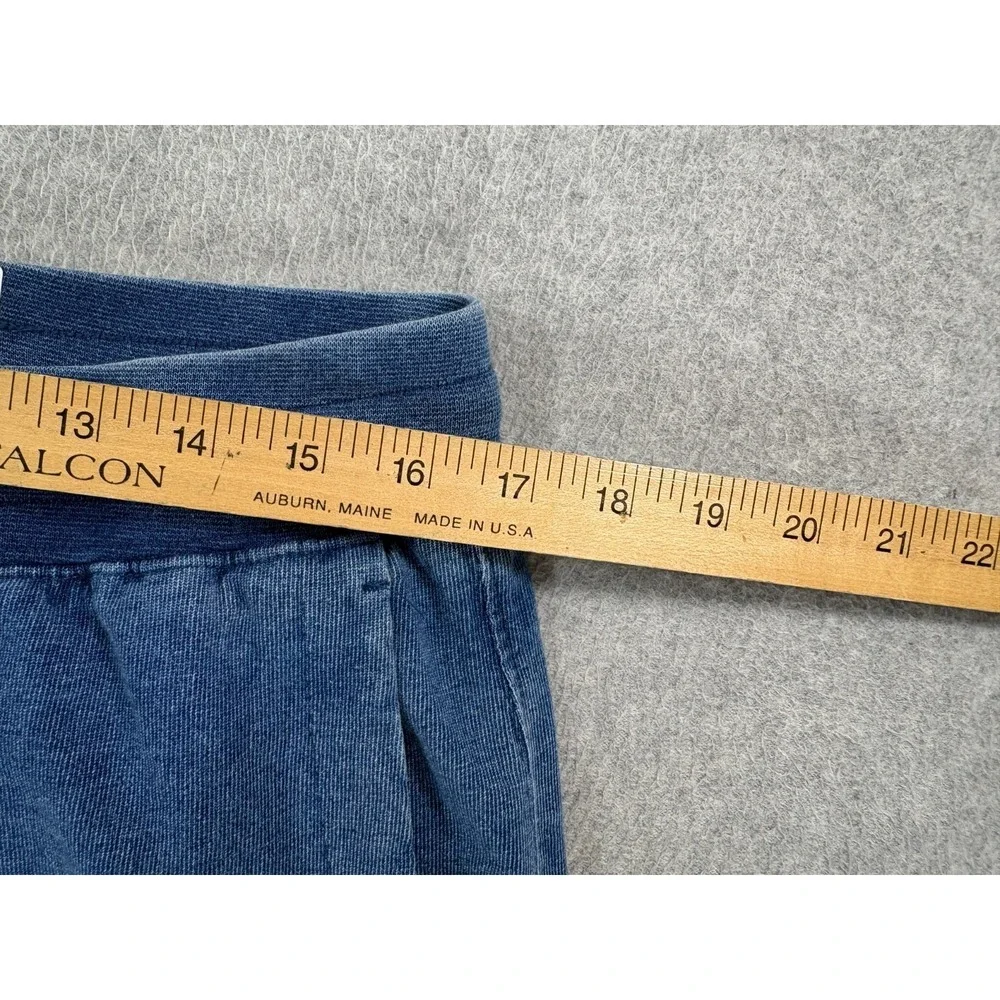 Quaker Marine Dark Wash Indigo Loopback Terry‎ Joggers (Men's Large) Blue